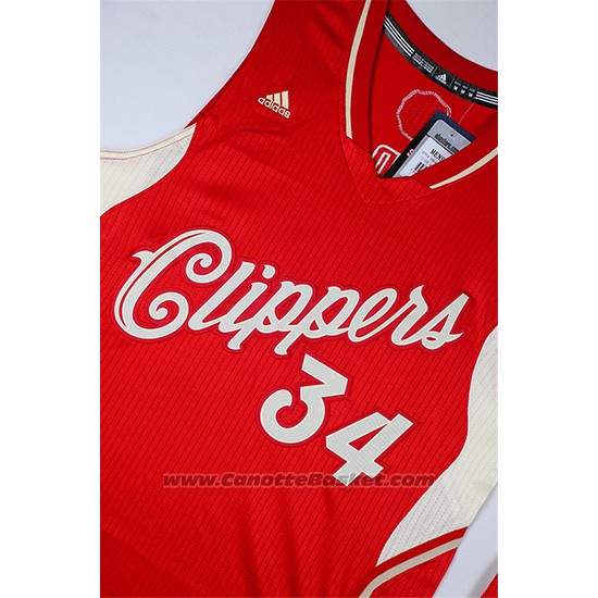 Maglia Natale 2015 Los Angeles Clippers Paul Pierce #34 Rosso